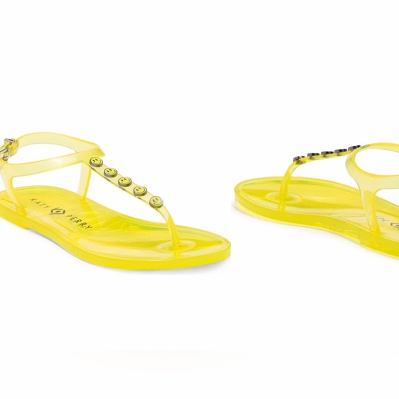 KATY PERRY yellow jelly studded sandals/ size 6 - Picture 5 of 15
